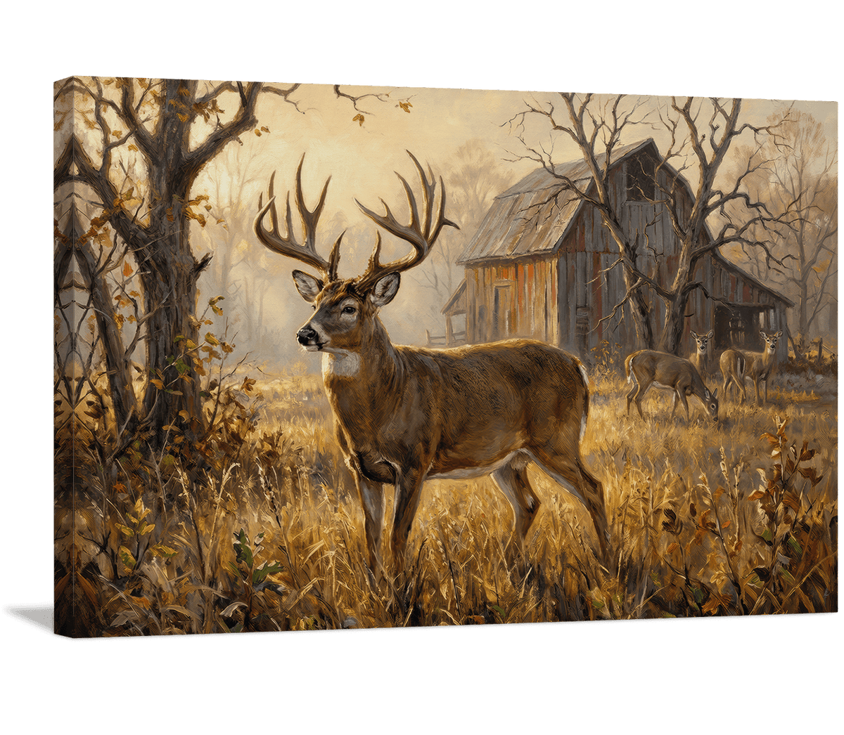 November Mist by the Barn