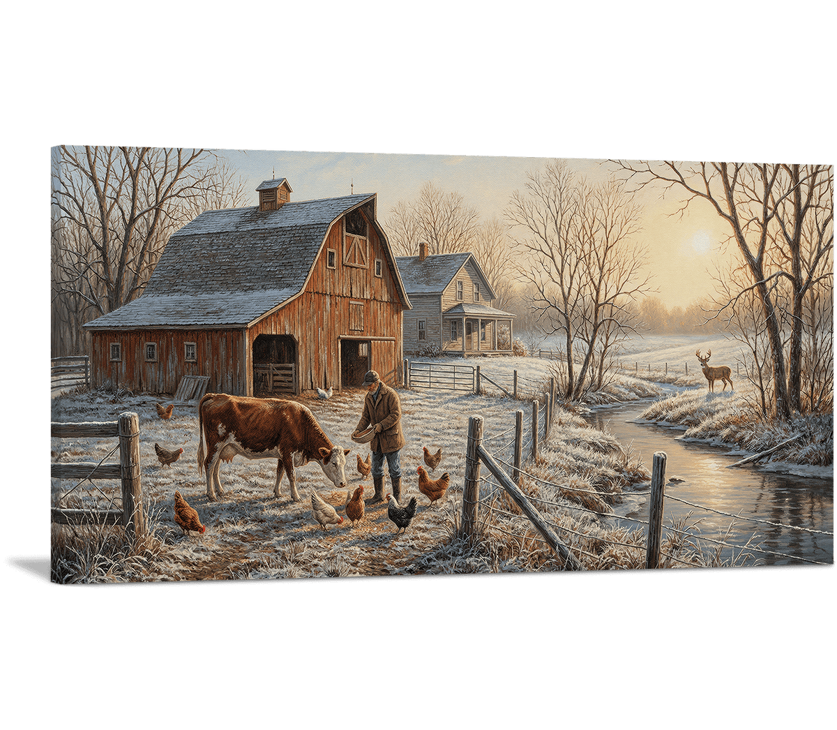 The Farmer, the Deer, and the Frozen Creek