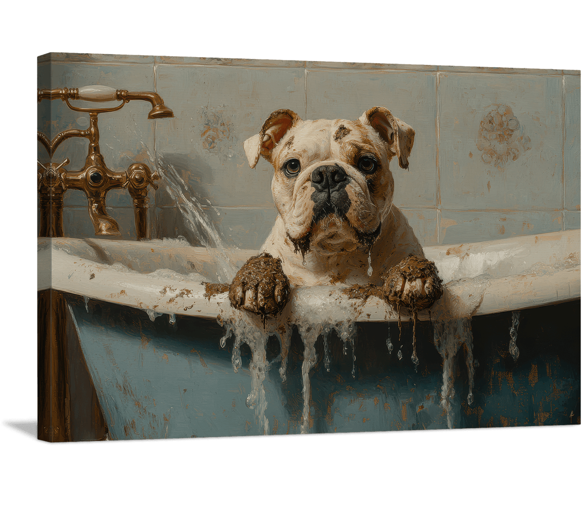 Muddy Paws Confession Bulldog