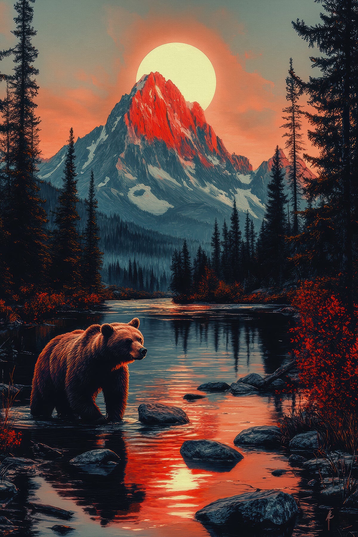 Crimson Moonrise