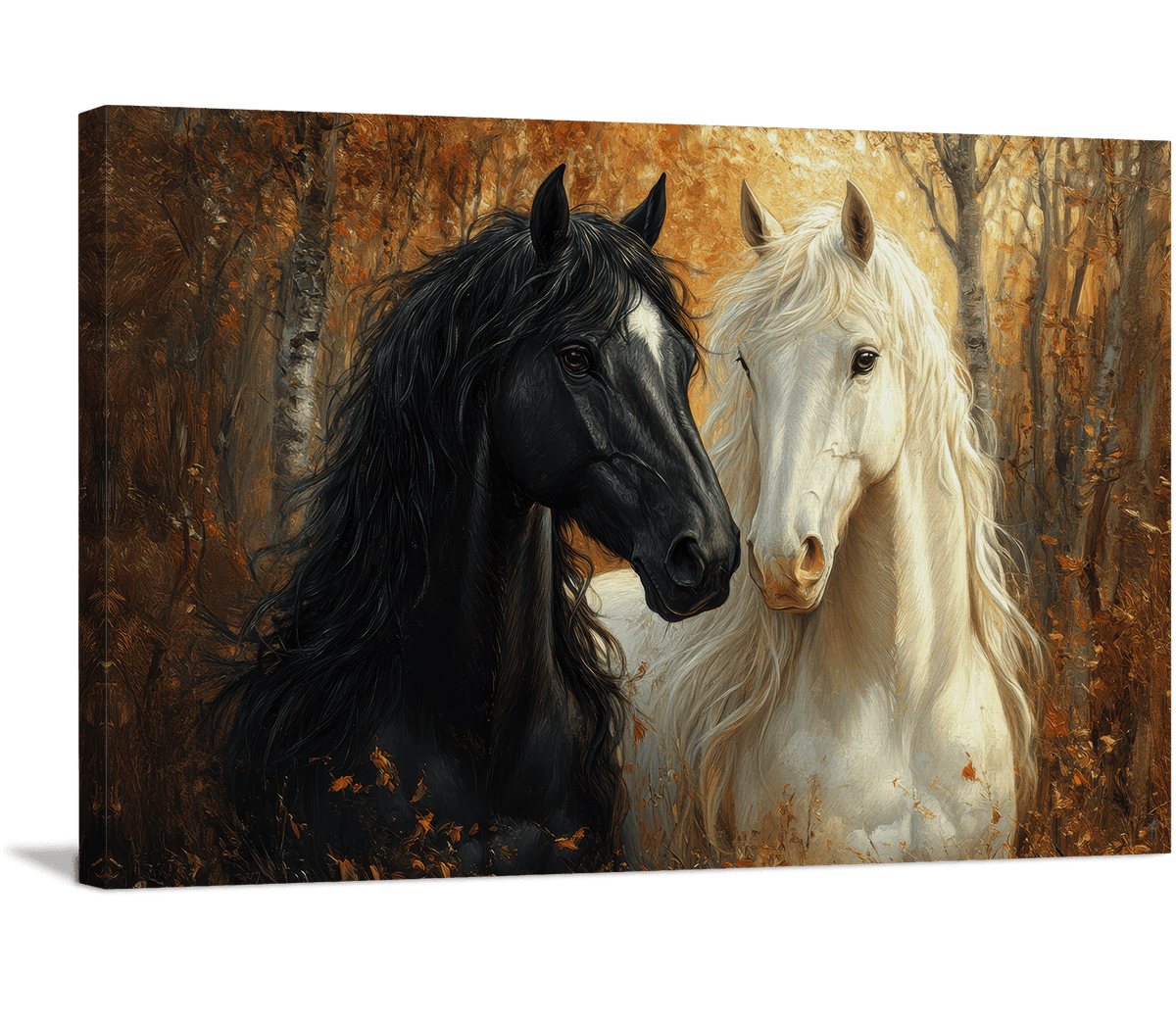 Contrast in Fall Horses