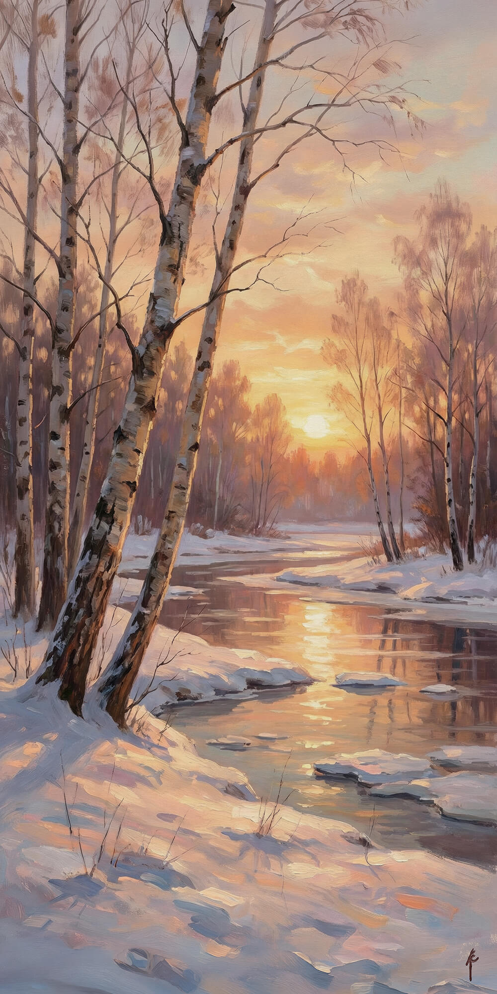Gold Poured Over a Quiet Winter