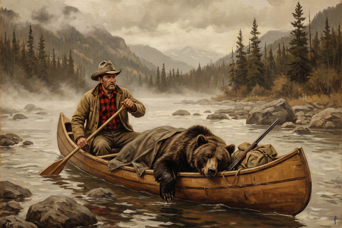 Grizzly in the Canoe