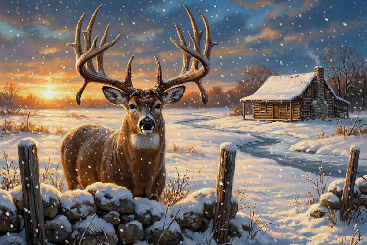 Snowfall at the Pioneer Cabin