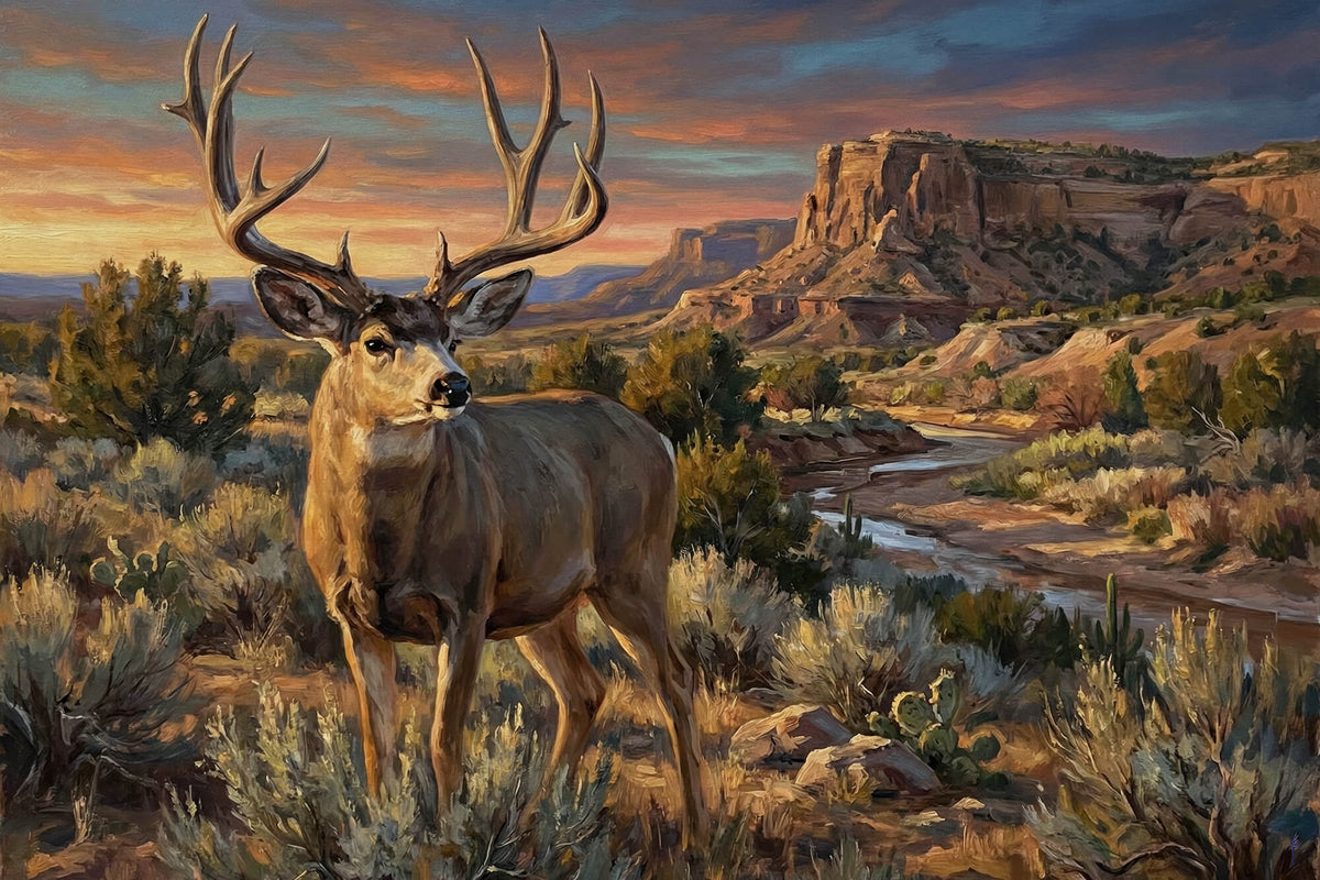 Desert Canyon Buck at Dusk