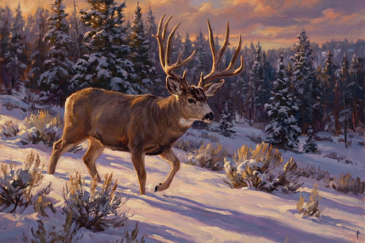 Journey Through the Evening Snow