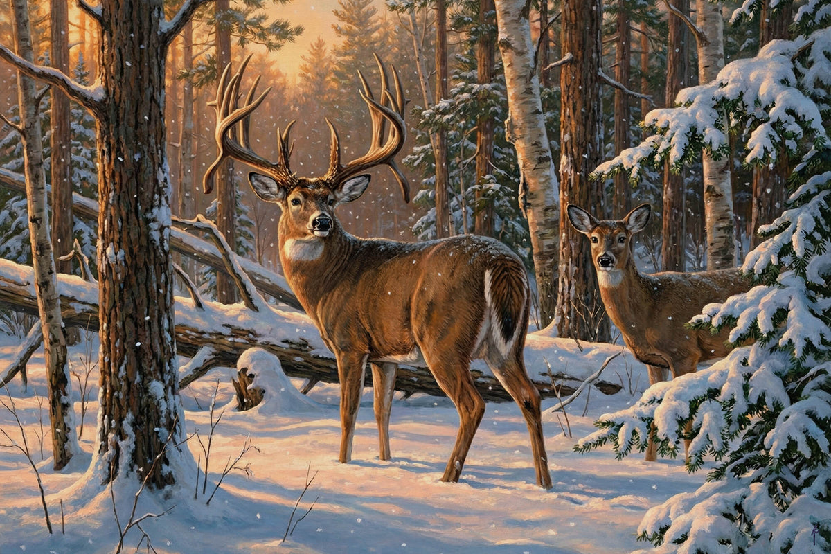 Morning Light Through Gentle Snow