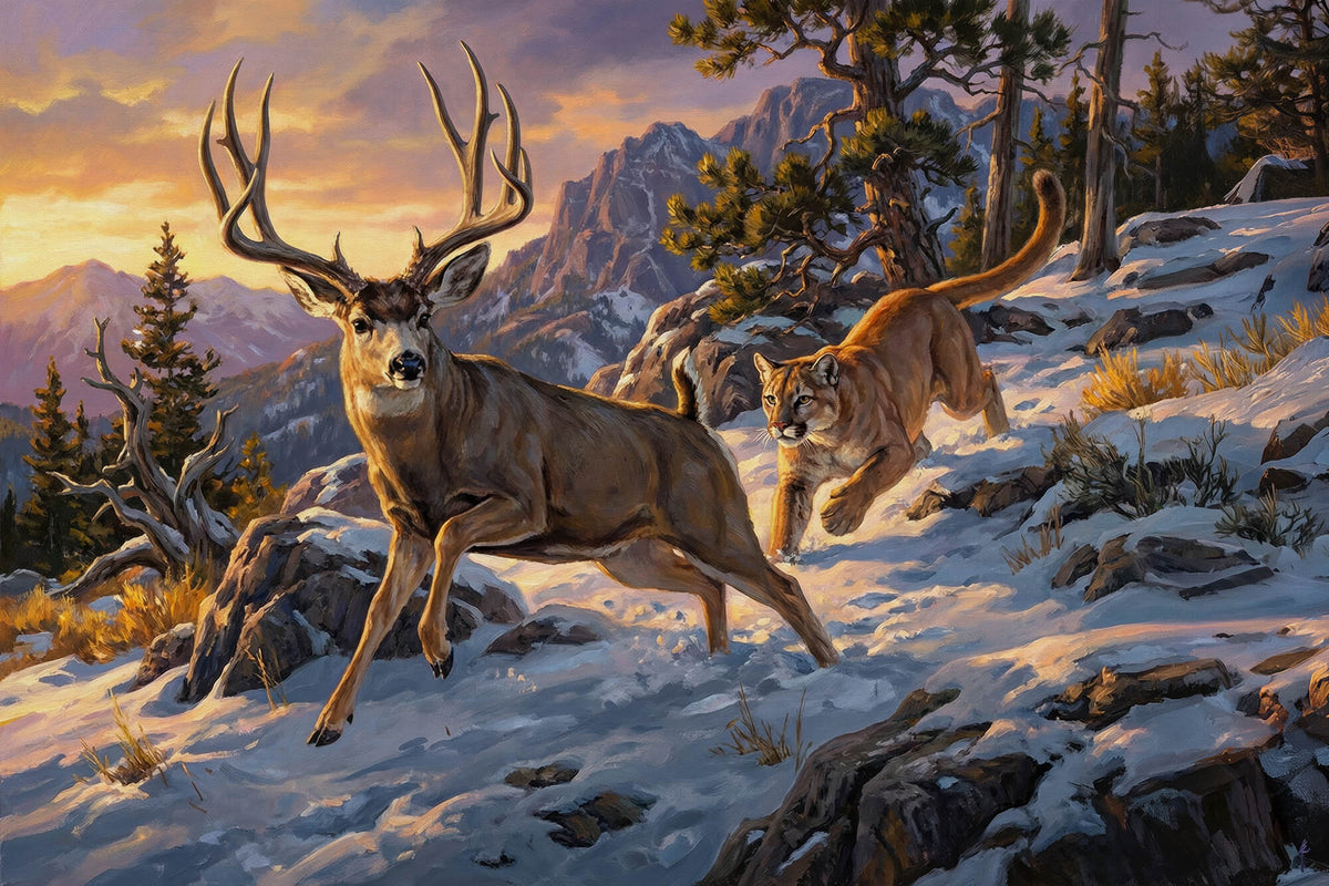 Mountain Lion's Winter Hunt