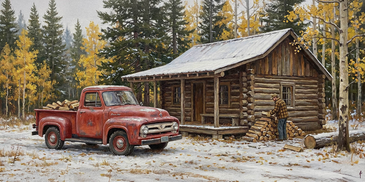 Cabin Work in First Snow