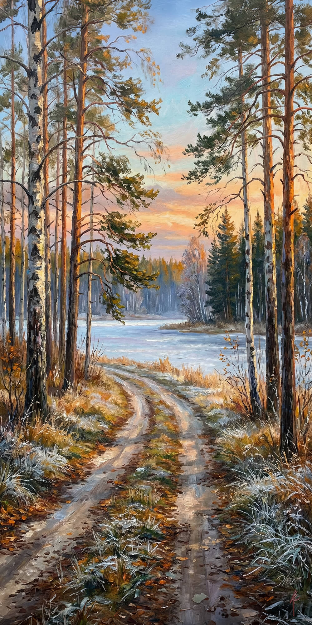 Frost on the Forest Road