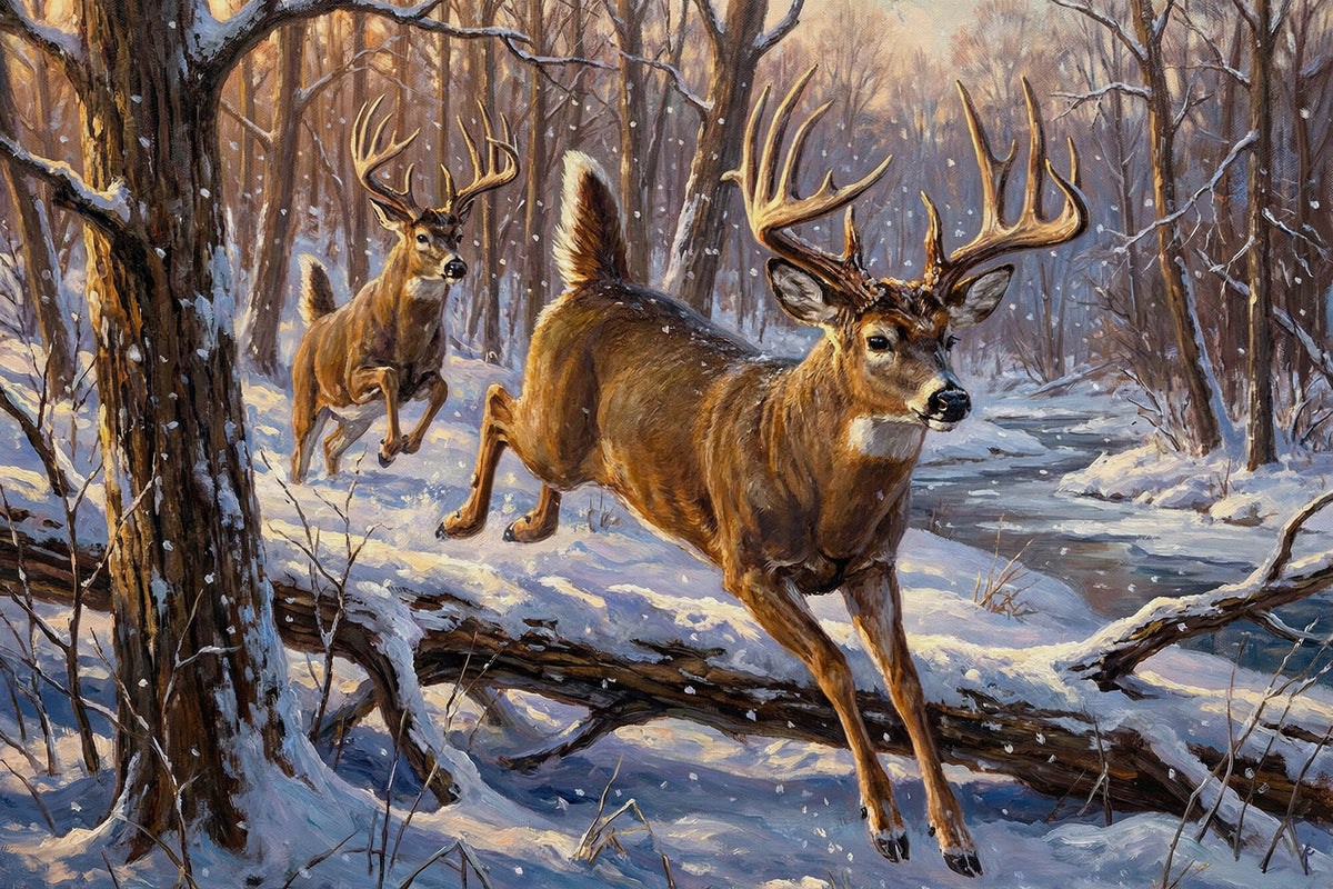 Morning Chase Through the Woods