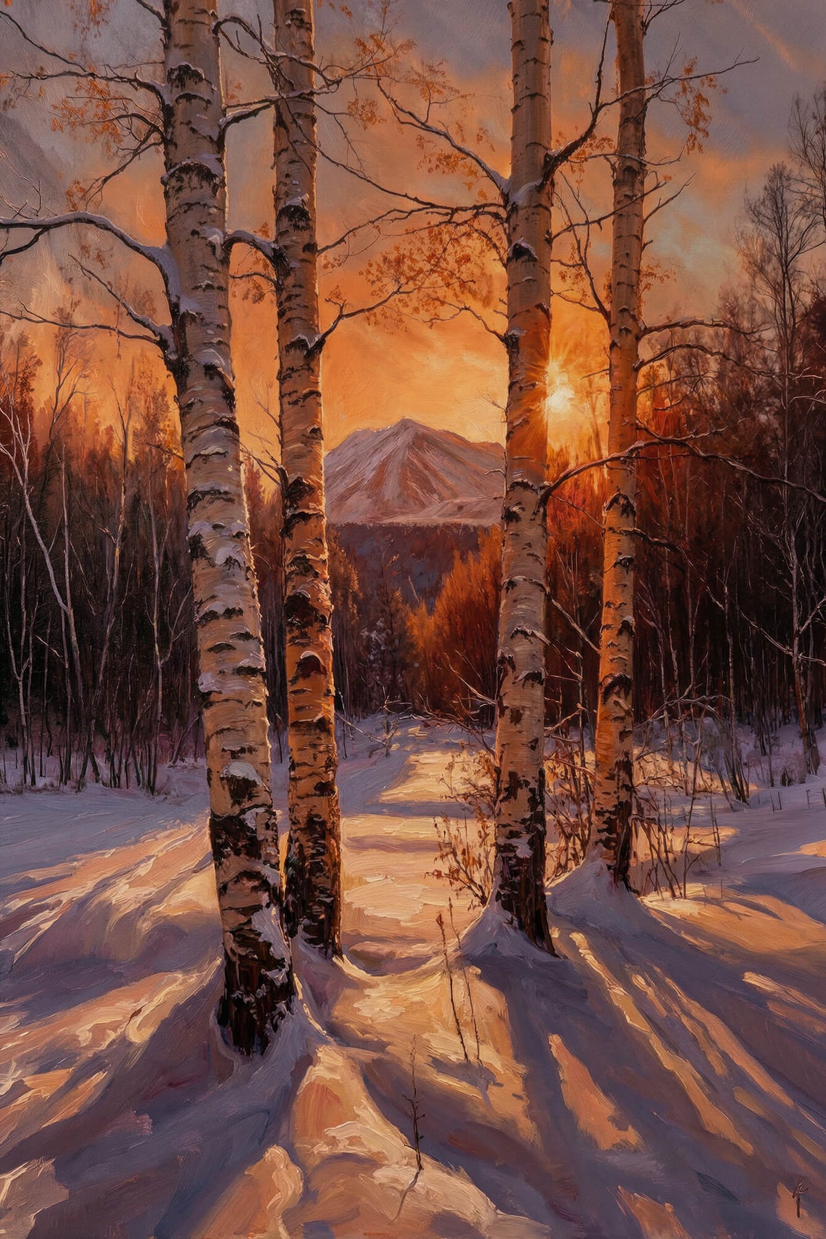 The Birches Frame a Burning World