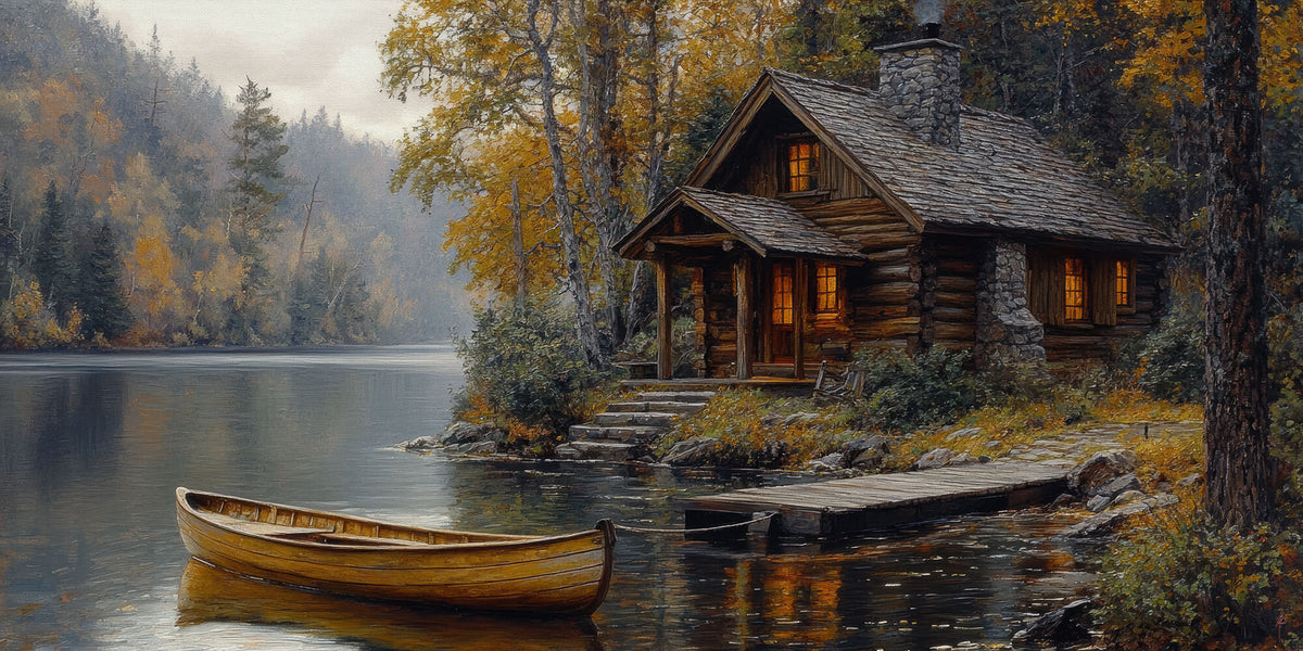 Autumn Twilight Cabin