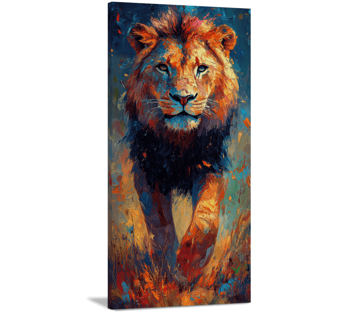 Majestic Lion Multicolor Abstract