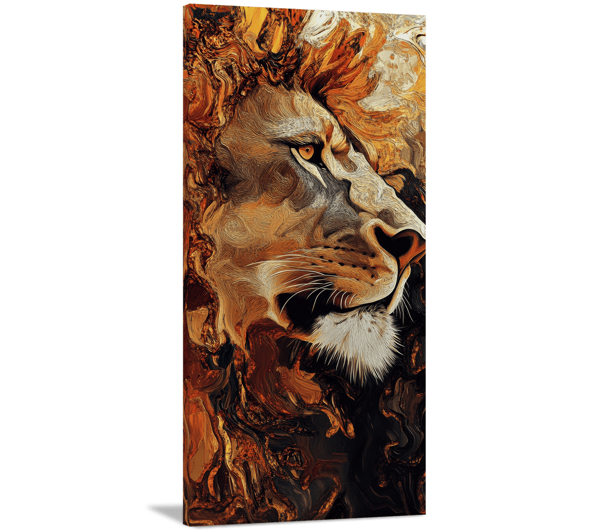 Fiery Lion Abstract Portrait