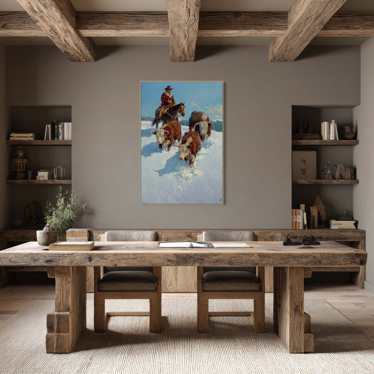 Moving Cattle Through the Belly-Deep Snow