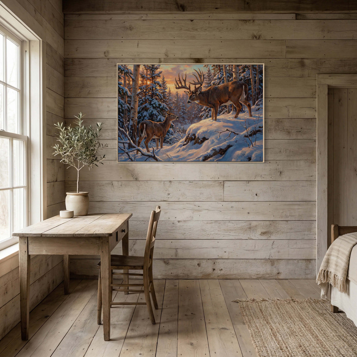 Sunrise Encounter in the Snow