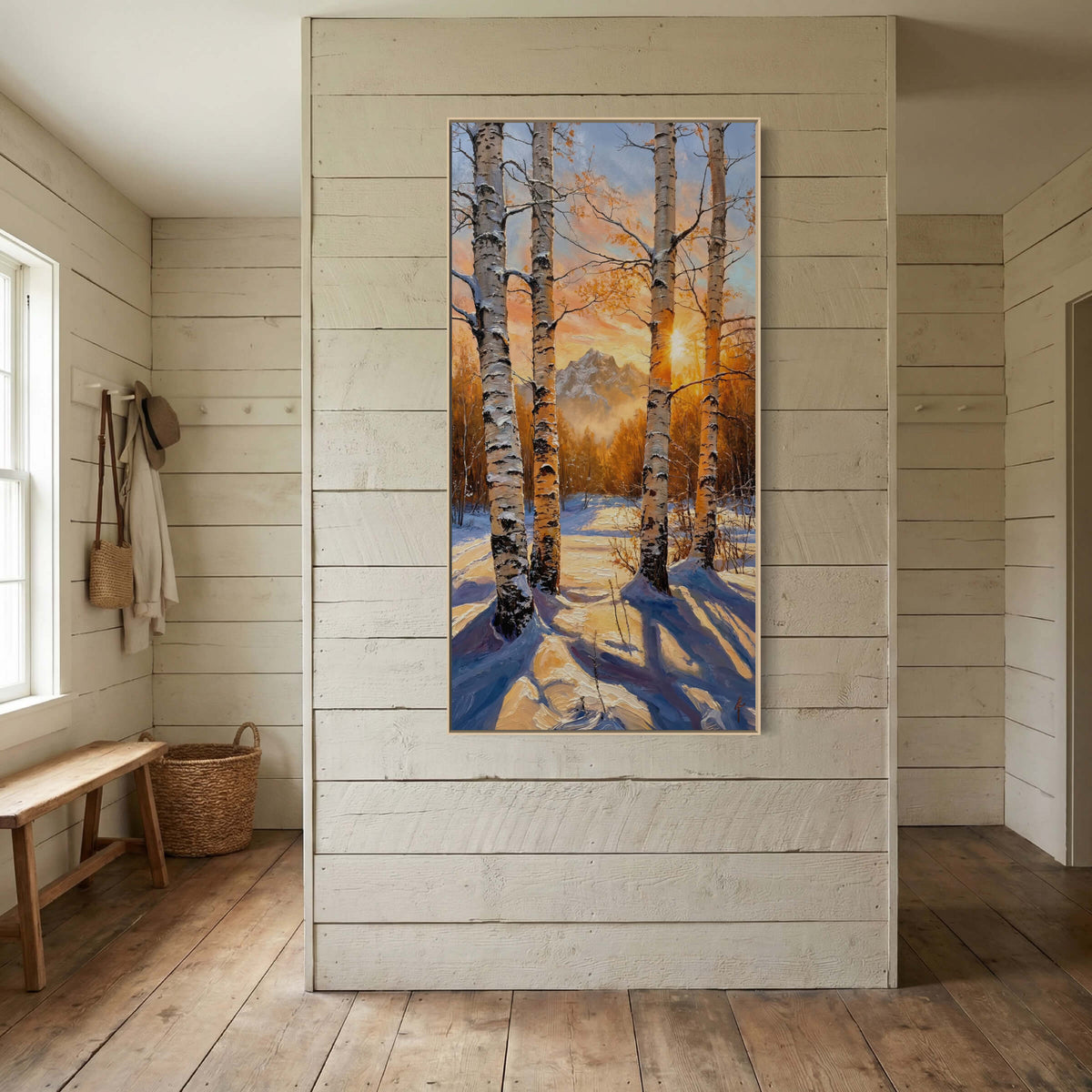 The Birch Grove at Winter Sunrise