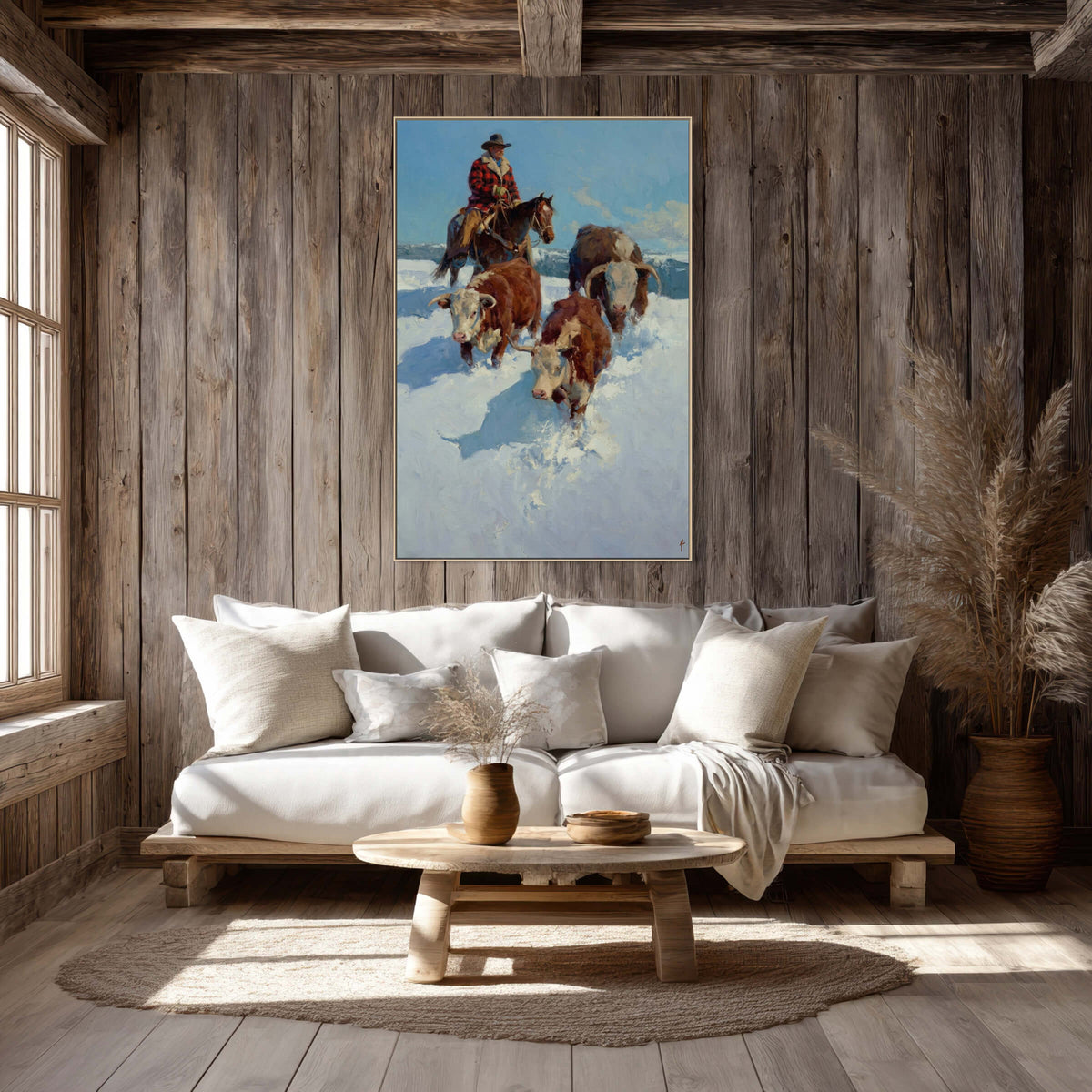 Moving Cattle Through the Belly-Deep Snow