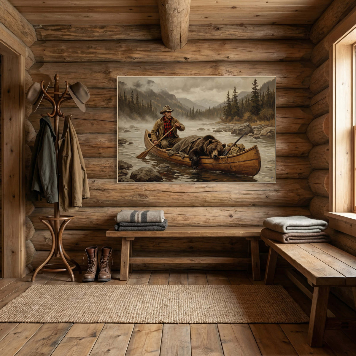 Grizzly in the Canoe