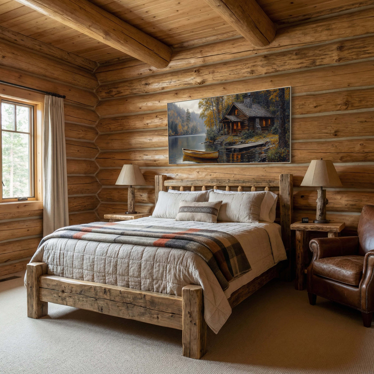 Autumn Twilight Cabin