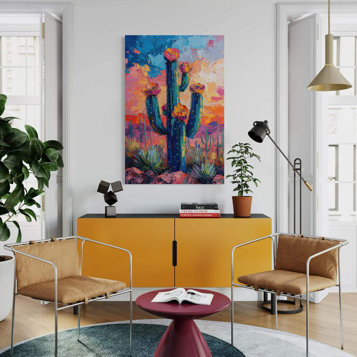 Saguaros in Coronation Flame