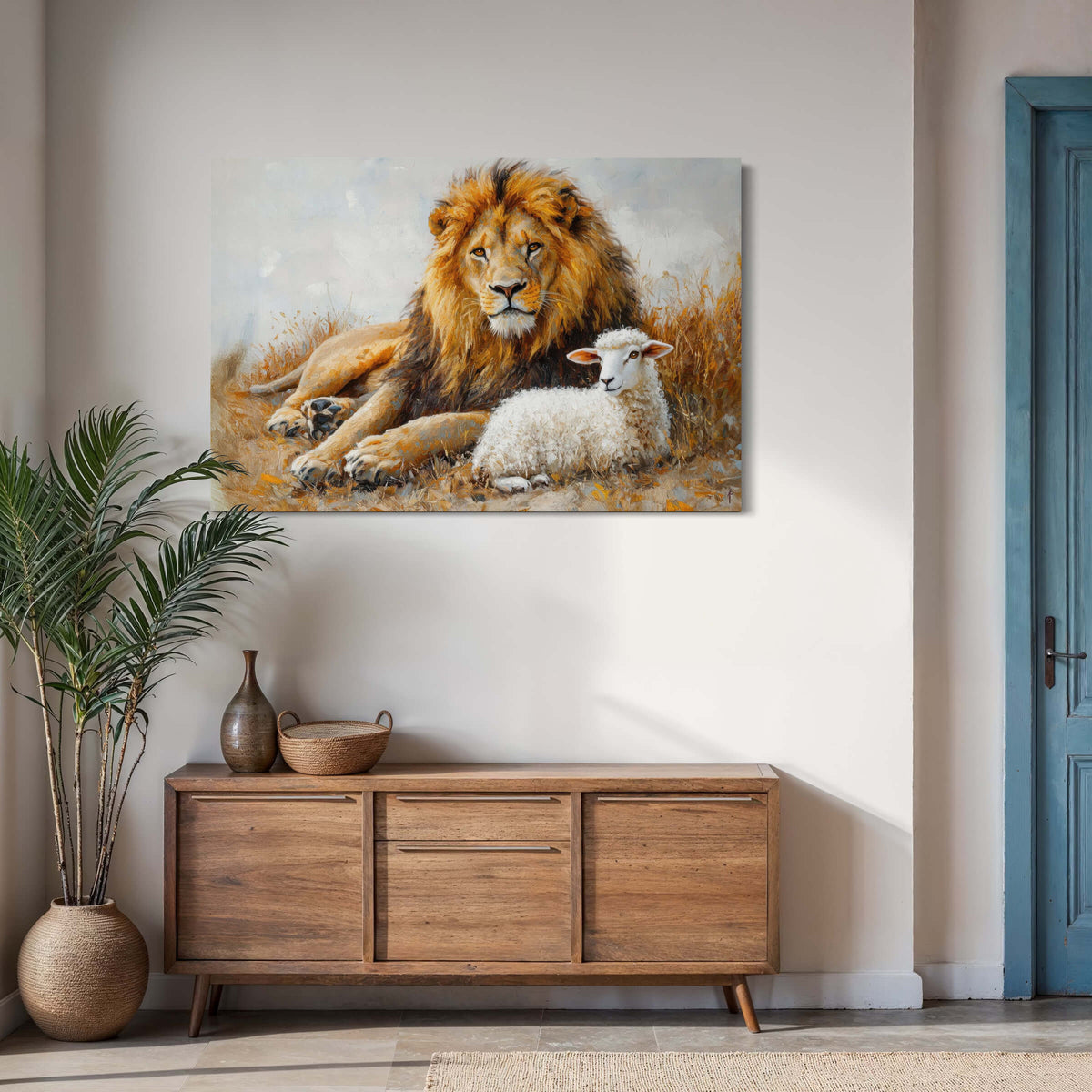 The Lion and Lamb Resting Together