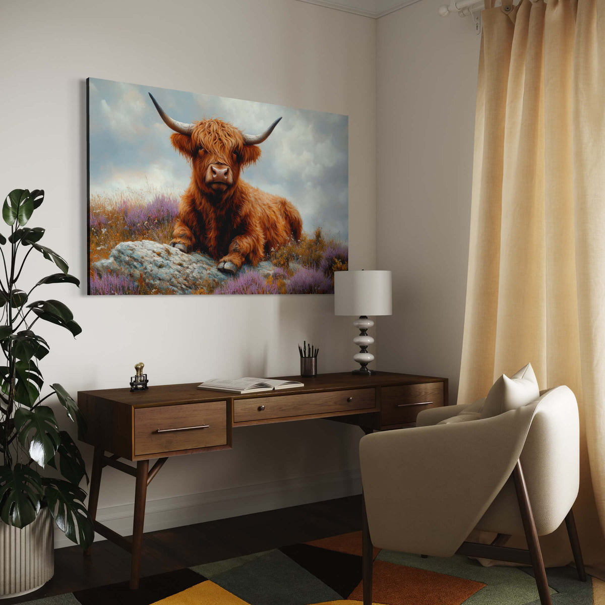 Highland Throne Highland Cow