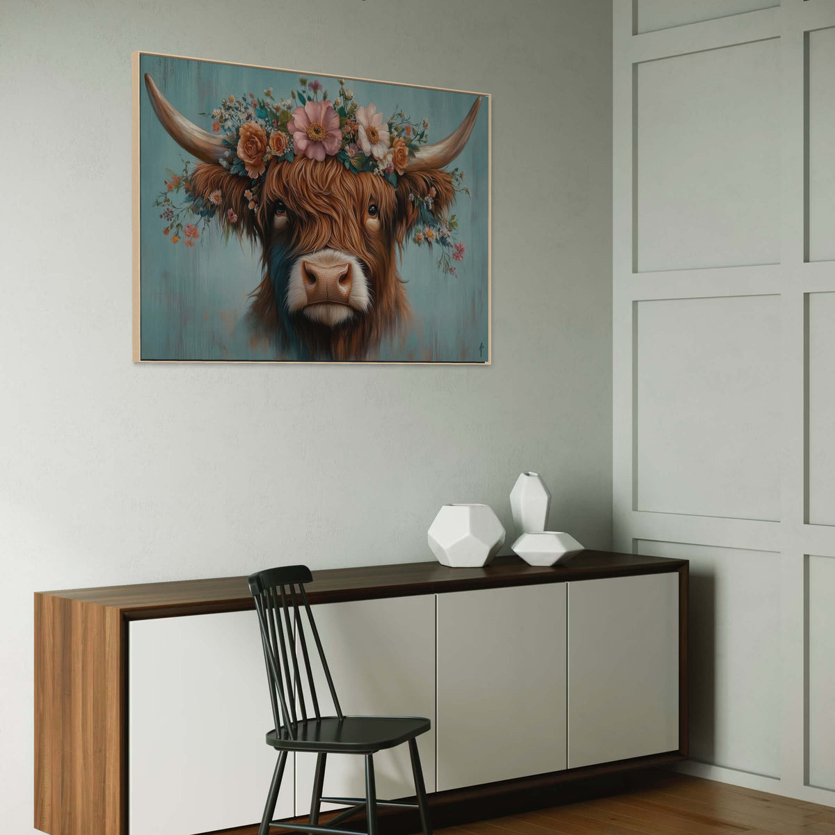 Spring Coronation Highland Cow