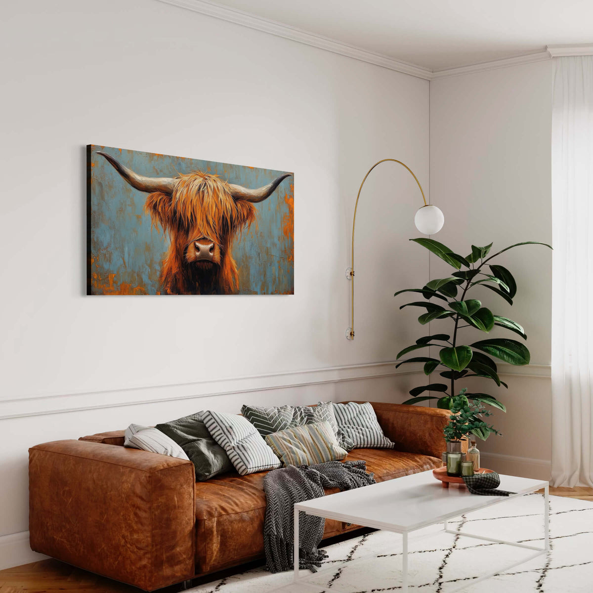 Rust and Copper Highland Cow
