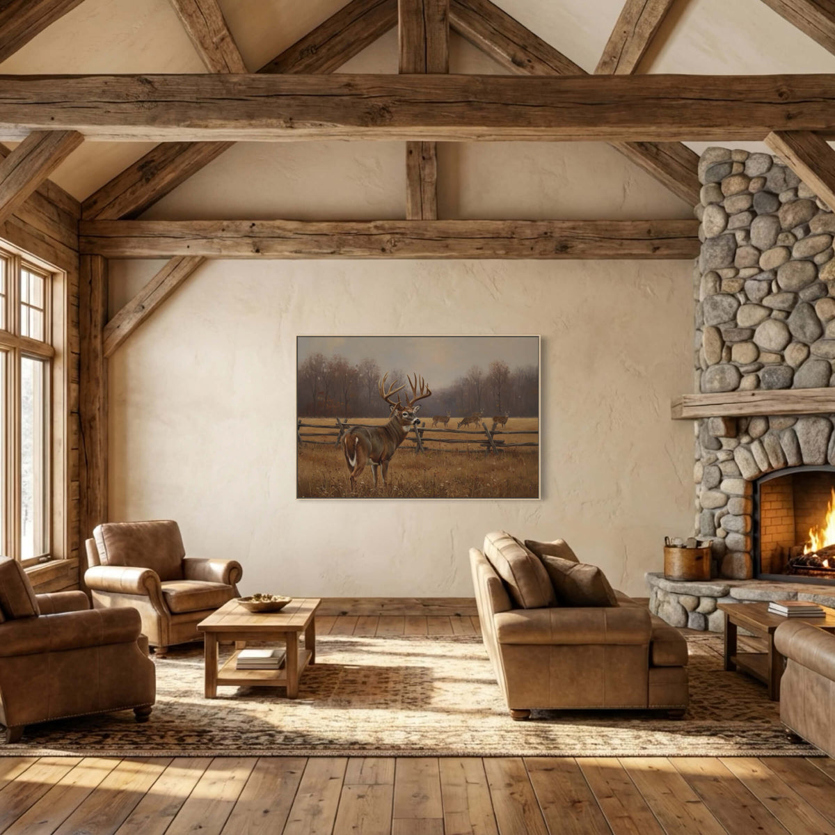 Along the Fence Line Canvas Wall Art