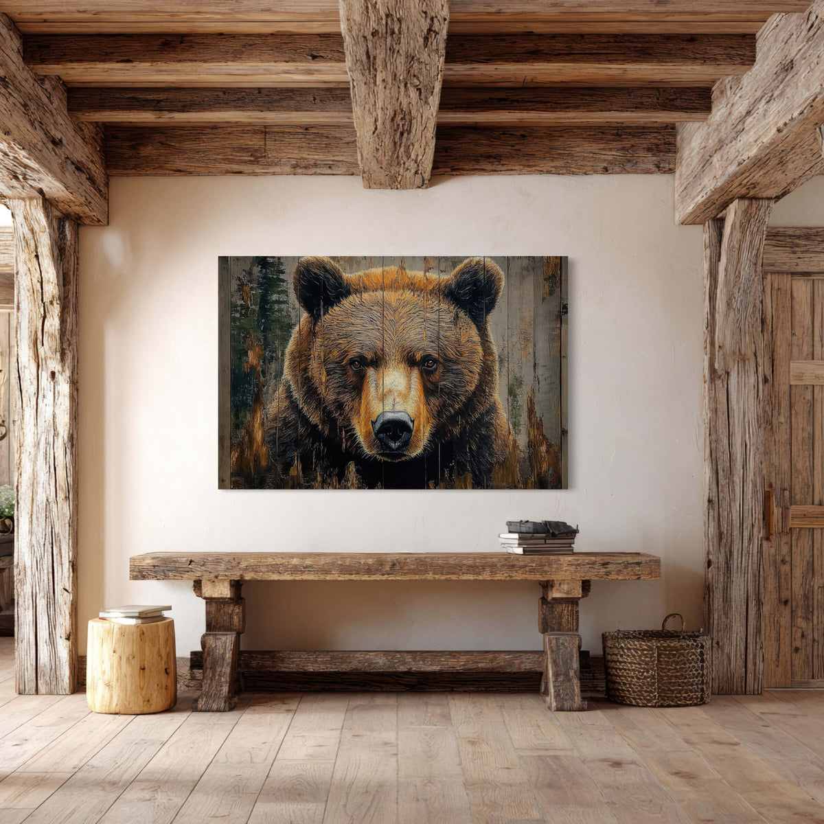 Bear on Barnwood