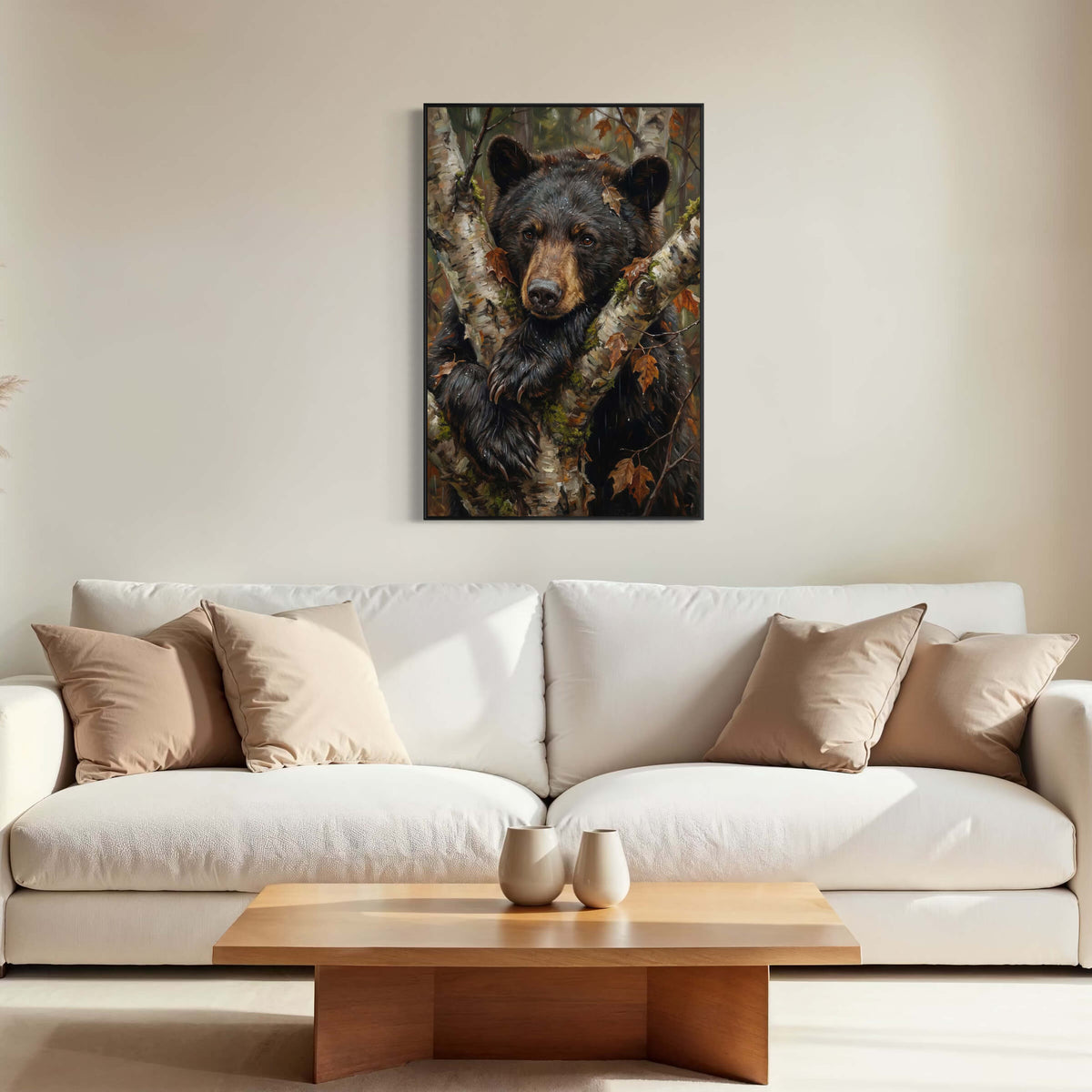 Black Bear in the Birches