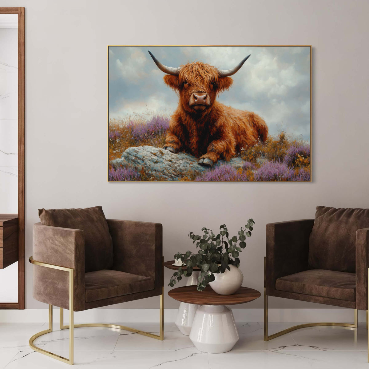 Highland Throne Highland Cow