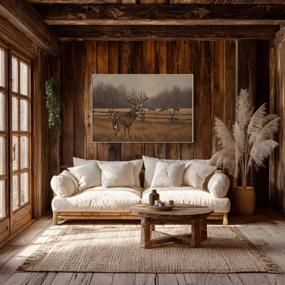Along the Fence Line Canvas Wall Art