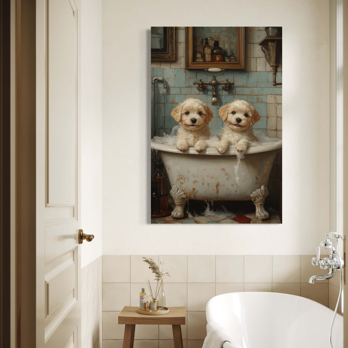 Double Trouble at Bath Time Puppies