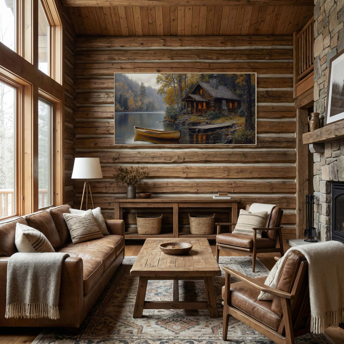 Autumn Twilight Cabin