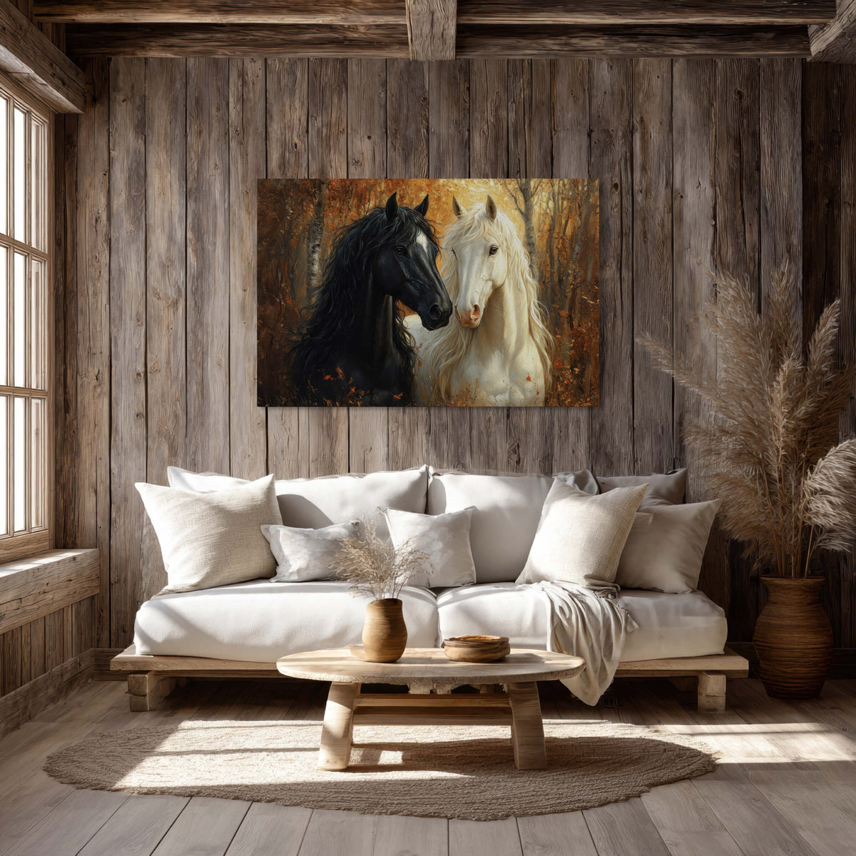 Contrast in Fall Horses