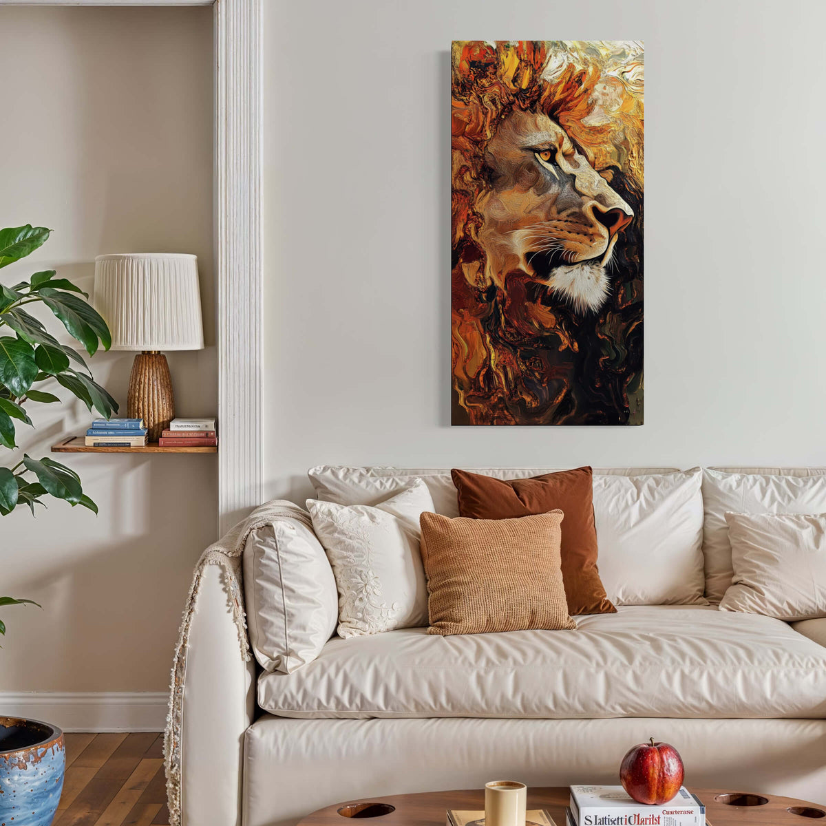 Fiery Lion Abstract Portrait