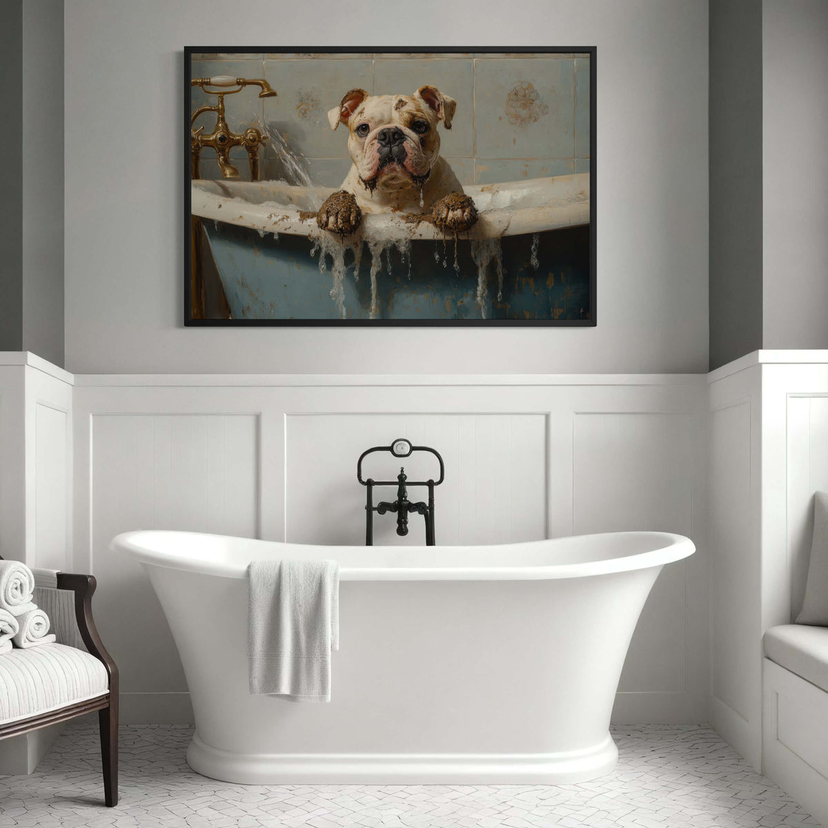 Muddy Paws Confession Bulldog