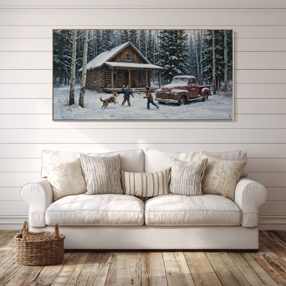 Snowball Fight at the Cabin