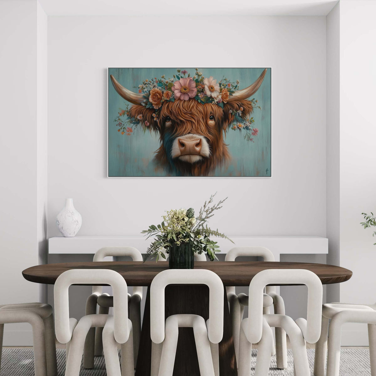 Spring Coronation Highland Cow