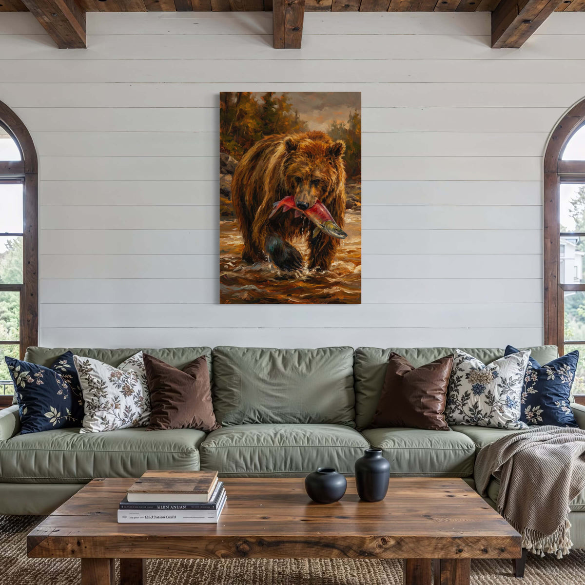 Grizzly With Salmon