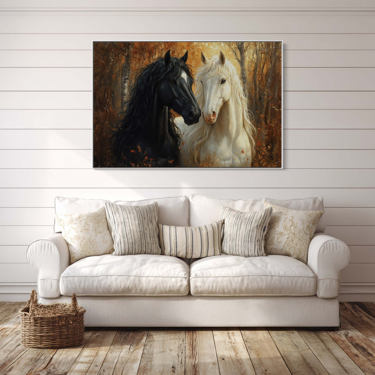 Contrast in Fall Horses