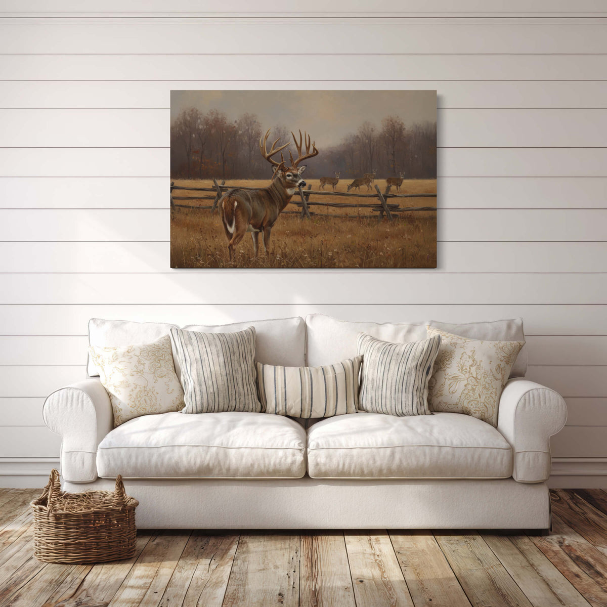 Along the Fence Line Canvas Wall Art