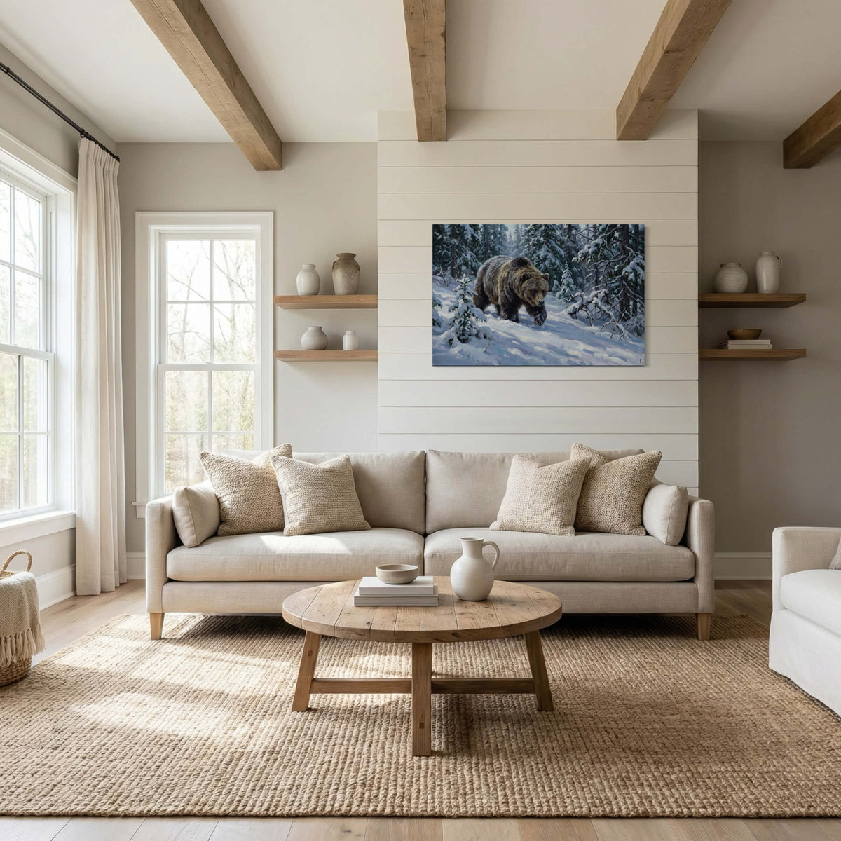 Grizzly in Fresh Snow