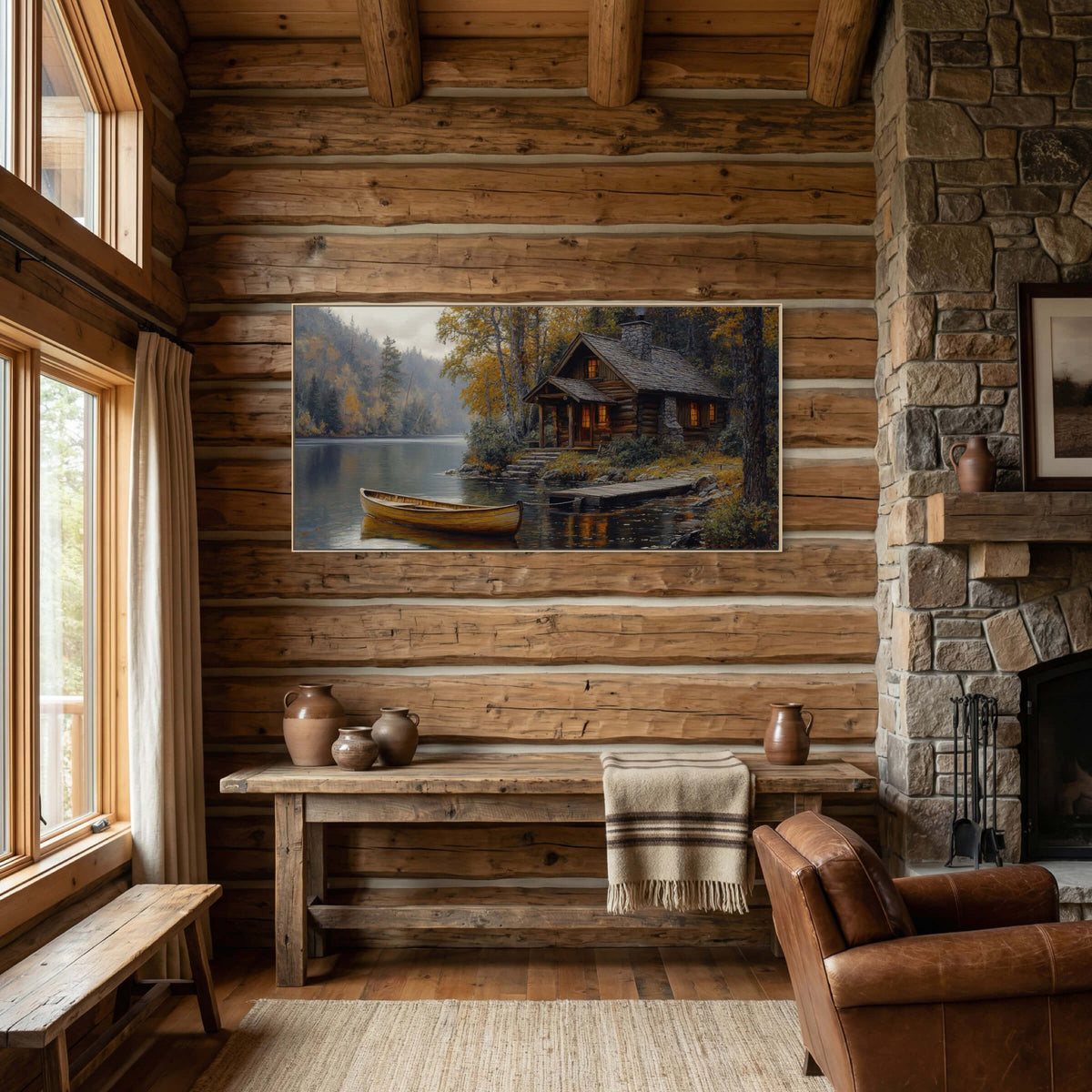 Autumn Twilight Cabin