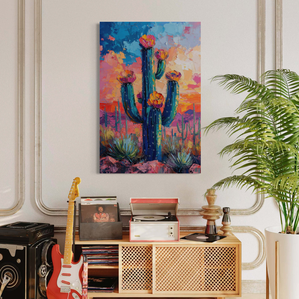 Saguaros in Coronation Flame