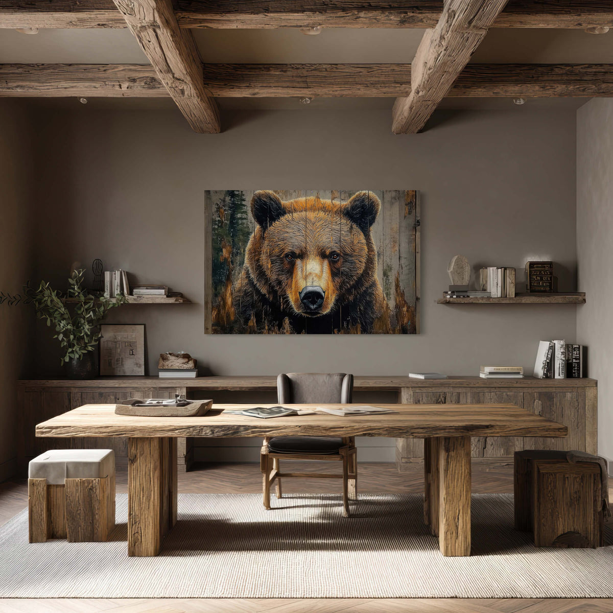 Bear on Barnwood