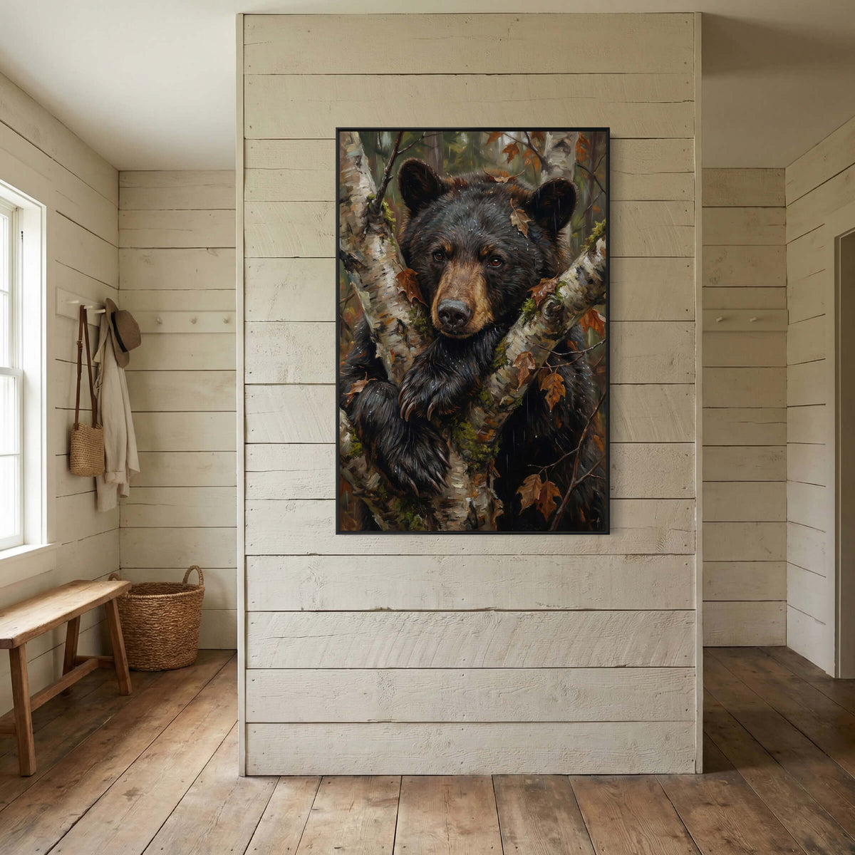 Black Bear in the Birches